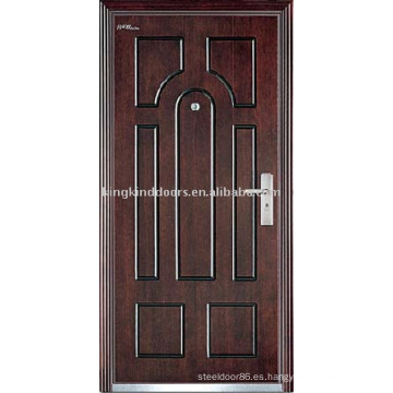 Puerta acorazada de acero (JKD-227) para diseño de puerta acorazada y puerta de Exterior madera acero